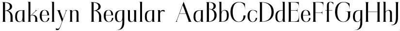 Rakelyn Regular font