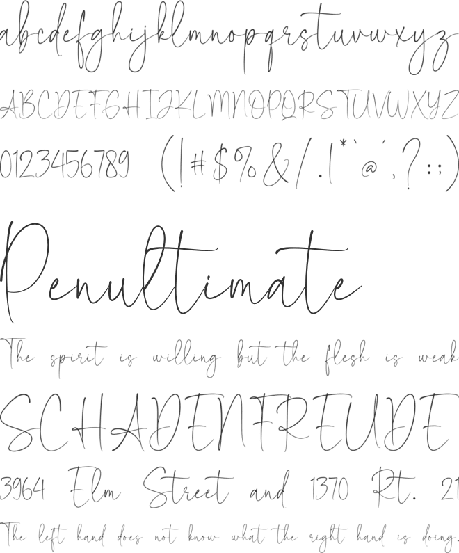 Beautiful Feelings font preview