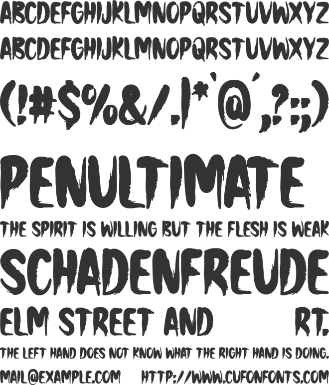 Dark Mood font preview