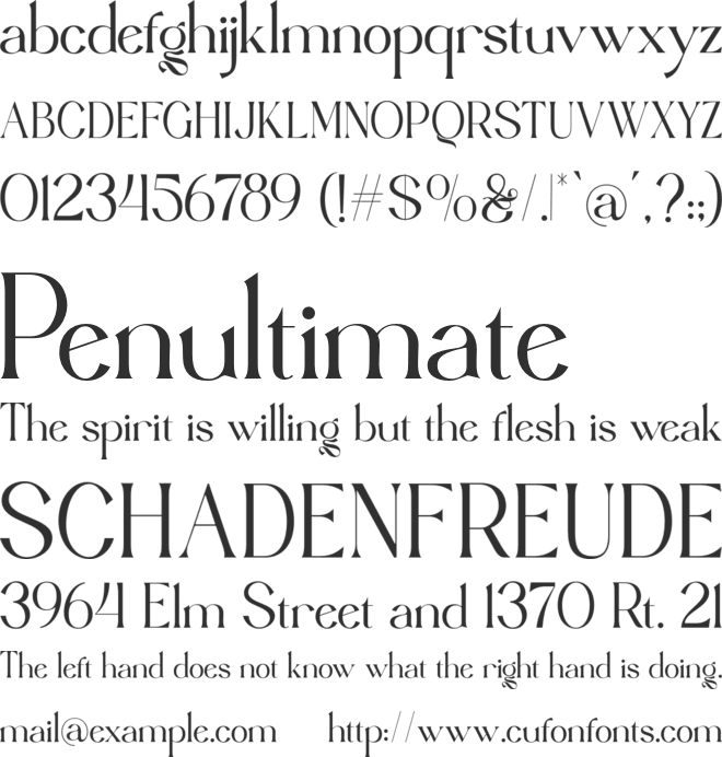 Angrela Display font preview