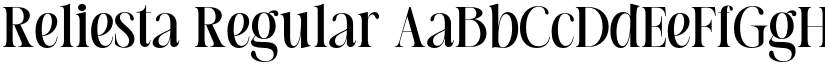 Reliesta Regular font