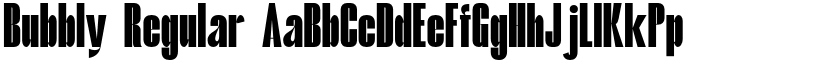 Bubbly Regular font