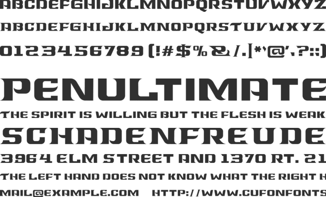 NIXED font preview