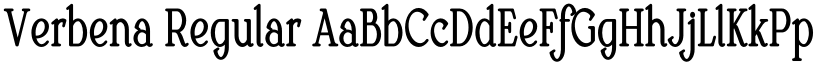 Verbena Regular font