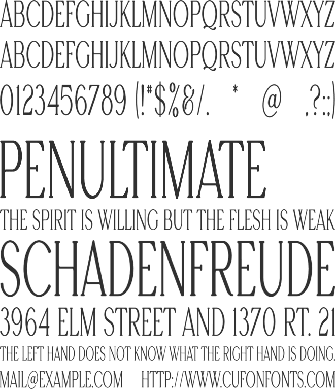 Theodora font preview