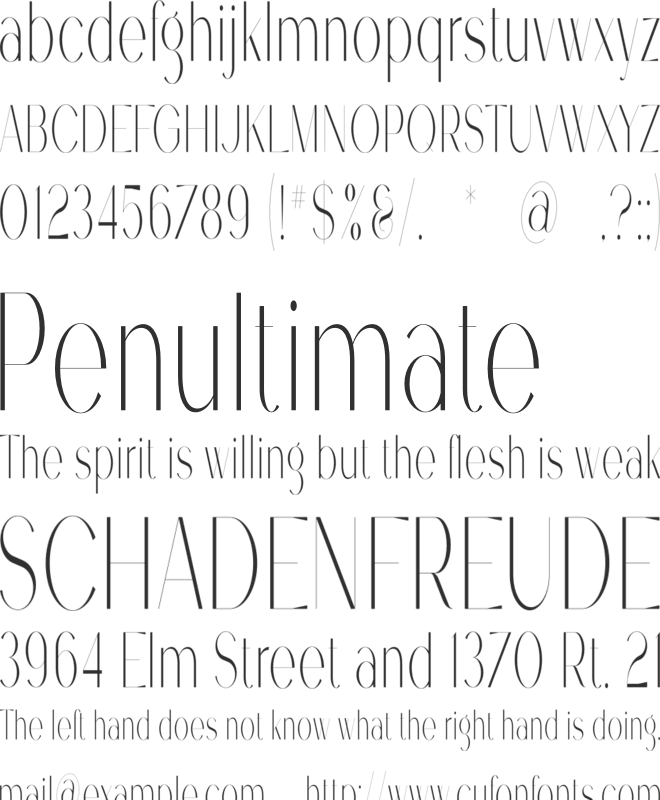 Spruce font preview