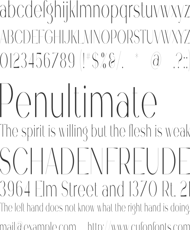 Spruce font preview