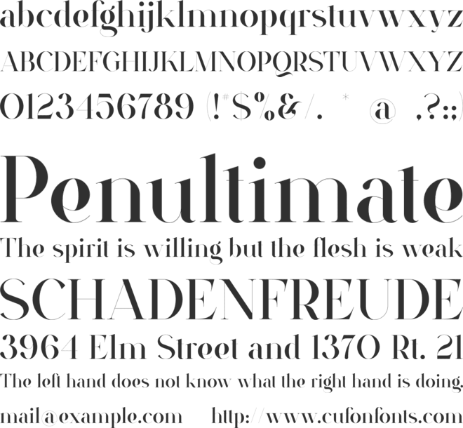 Sequoia font preview