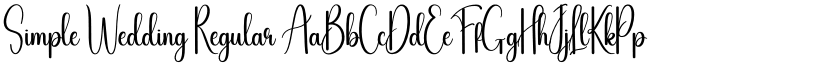 Simple Wedding Regular font