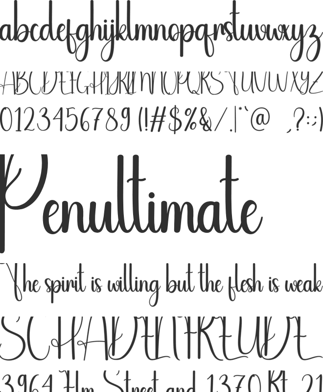 Outdoor font preview
