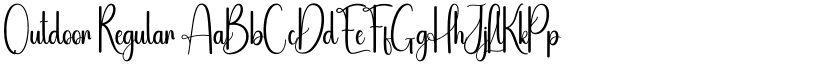 Outdoor Regular font