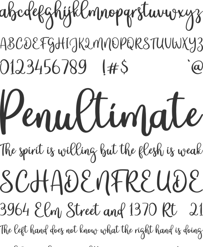 Pretty Burger font preview