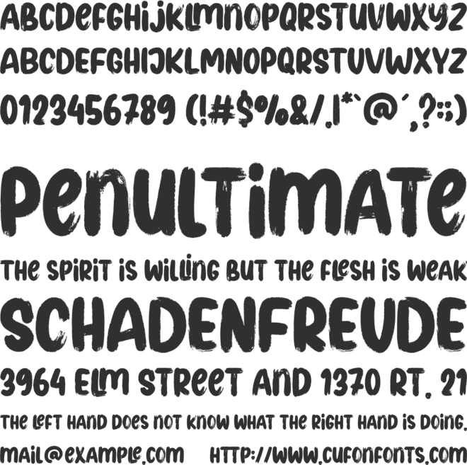Brooky font preview