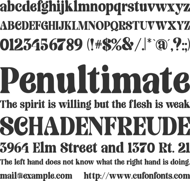 Mistoni font preview