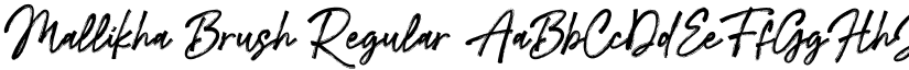 Mallikha Brush Regular font