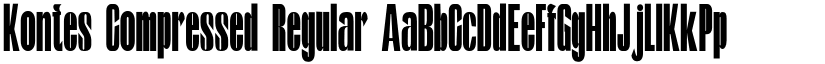 Kontes Compressed Regular font