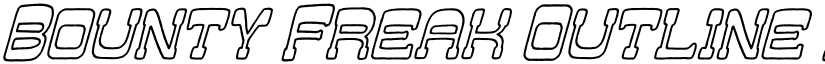 Bounty Freak Outline Italic font
