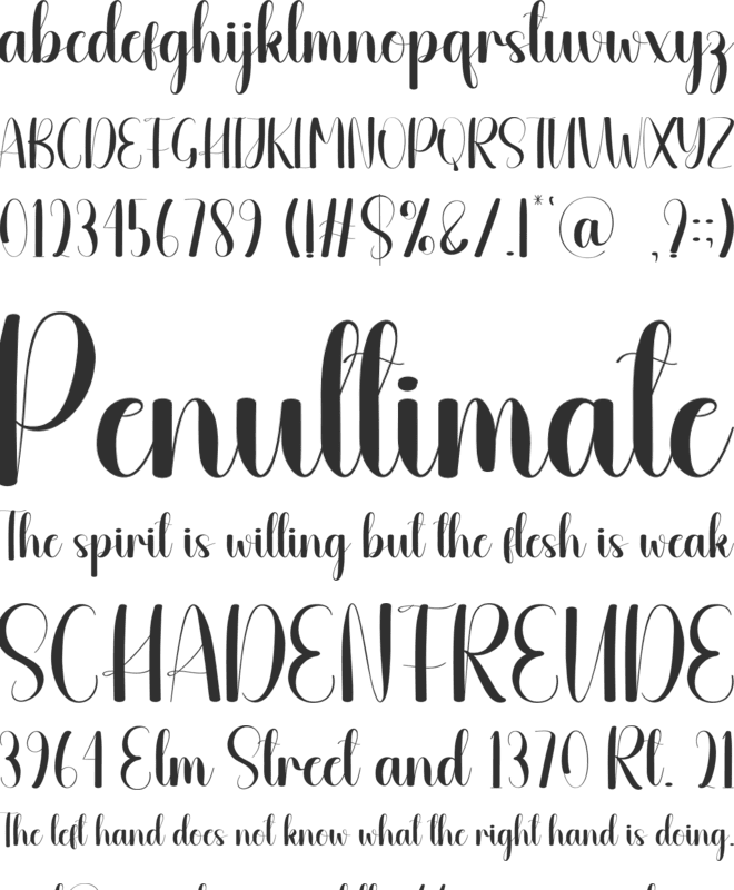 Headsed font preview