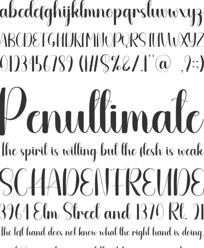Headsed font preview