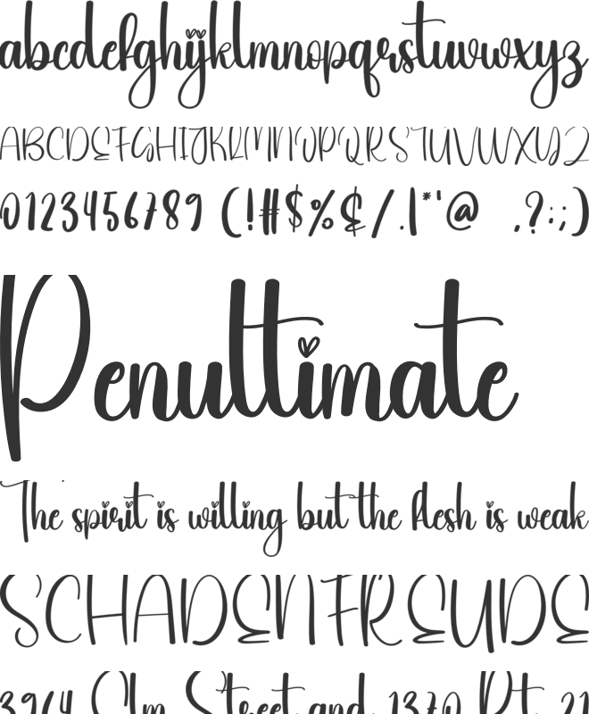 Birthday Valentine font preview