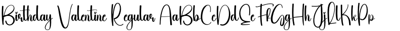 Birthday Valentine Regular font