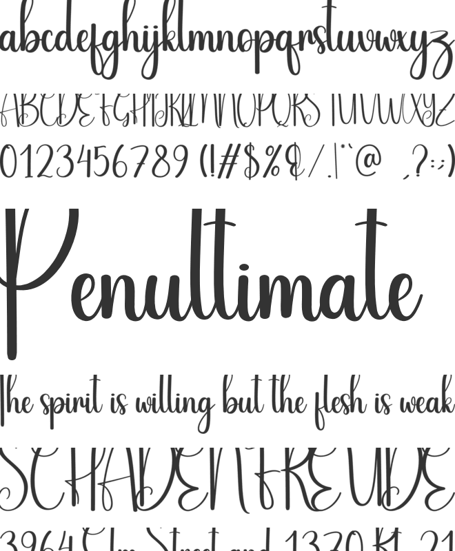 Wind Breeze font preview