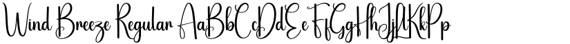 Wind Breeze Regular font
