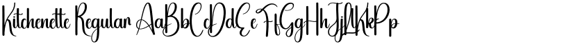 Kitchenette Regular font