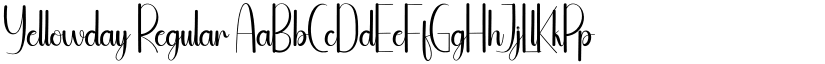 Yellowday Regular font
