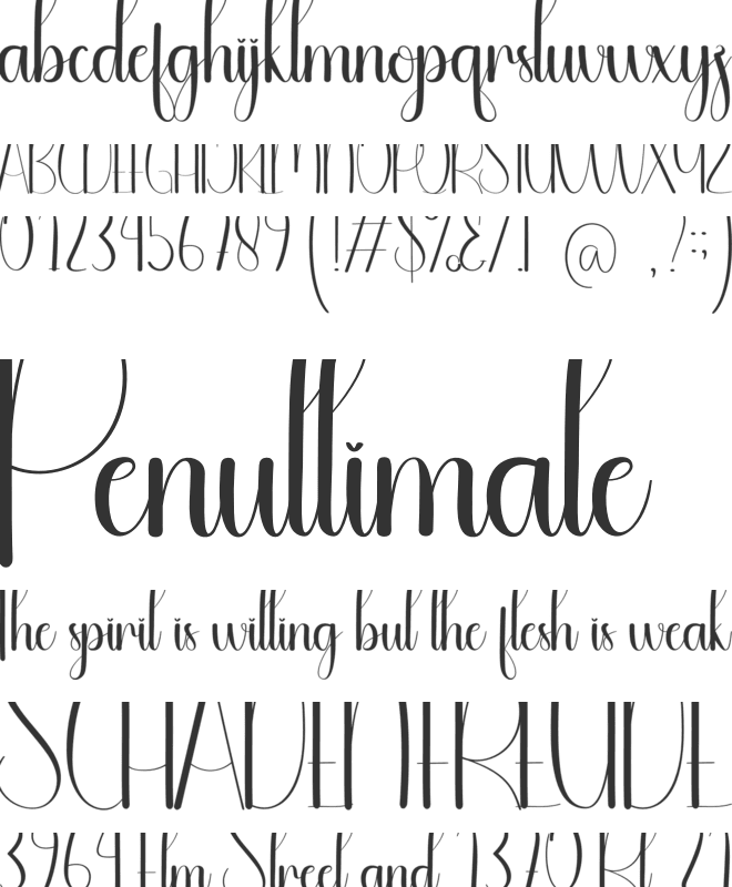 With Mother font preview