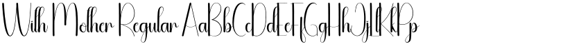 With Mother Regular font