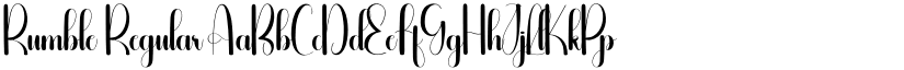 Rumble Regular font