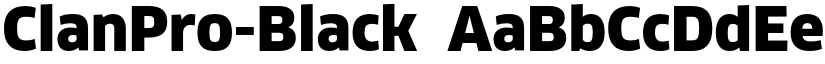 ClanPro-Black font