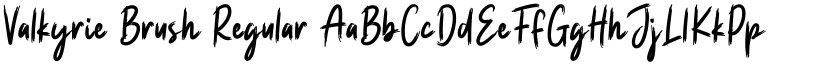 Valkyrie Brush Regular font