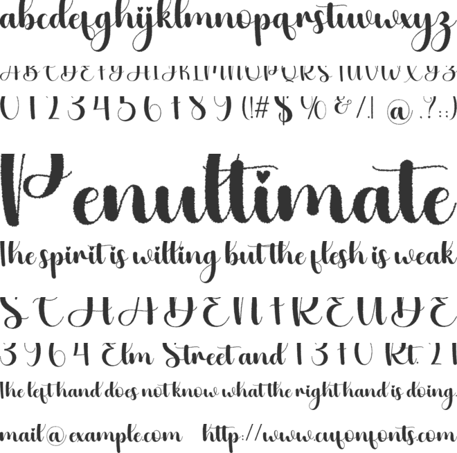 Sweet Monica  Distort font preview