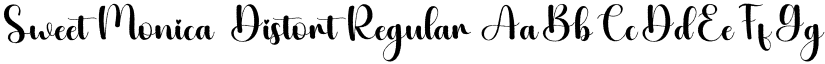 Sweet Monica  Distort Regular font