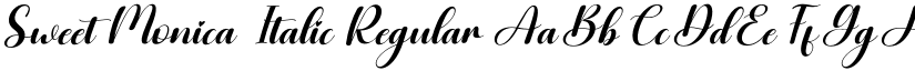 Sweet Monica  Italic Regular font