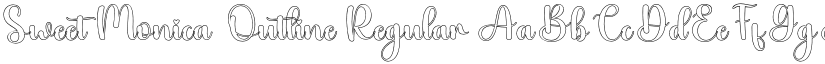 Sweet Monica  Outline Regular font