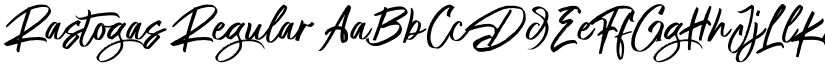 Rastogas Regular font