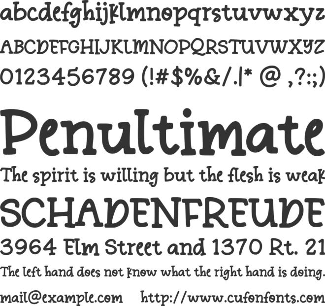 Creative Wonder font preview