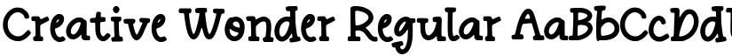 Creative Wonder Regular font
