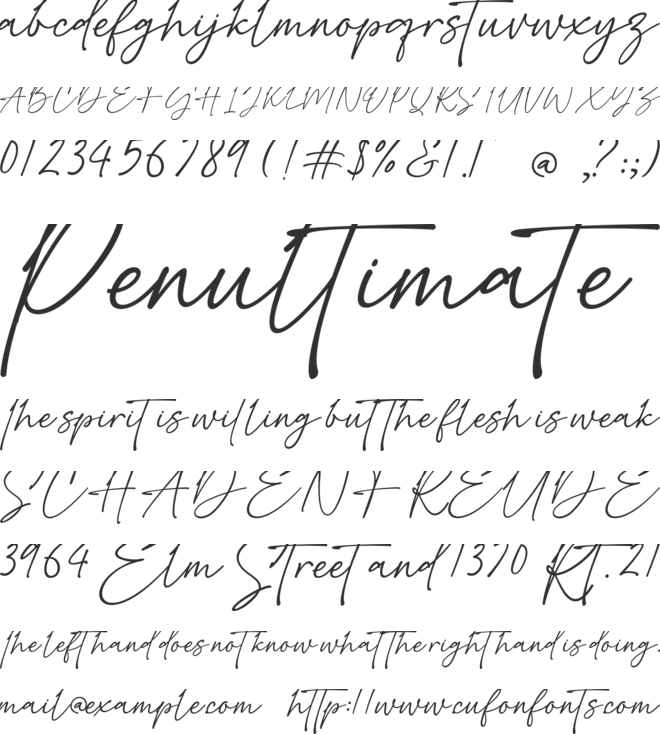 Breathney font preview
