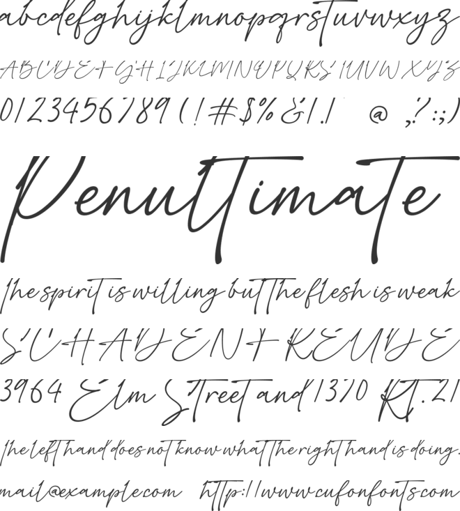 Breathney font preview