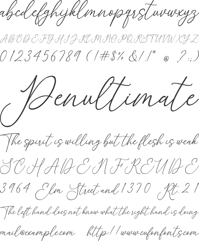 First Love font preview