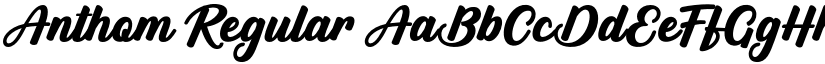 Anthom Regular font