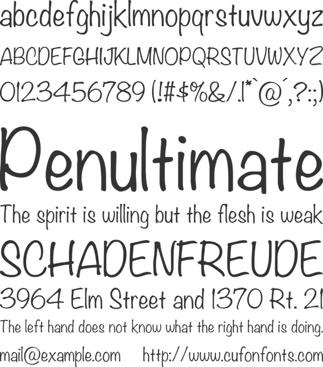 Noteworthy font preview