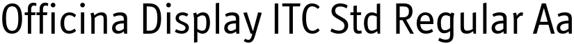 Officina Display ITC Std Regular font