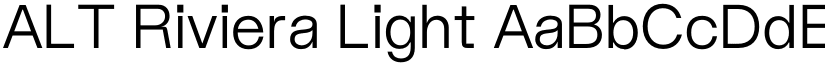 ALT Riviera Light font
