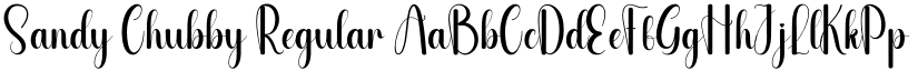 Sandy Chubby Regular font