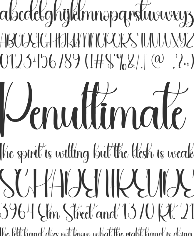 Heycute font preview